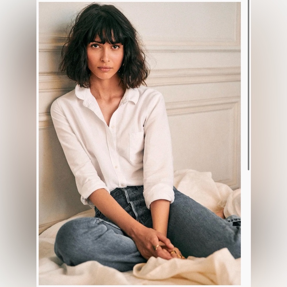 Sezane Chemise Tomboy Shirt Blanc. - Size 34